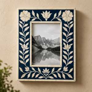 Handmade Polished Bone Inlay Multi Color Waterproof Eco-Friendly <b>Wall</b> Mount Photo <b>Frame</b> for Style Unique Customized Gift Idea - Product Image 6