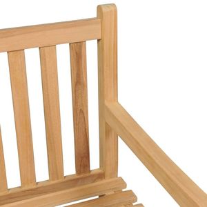 Banco de Jardín Grande de Madera de Teca Cálida, Banco de Patio Finamente Lijado - Product Image 6