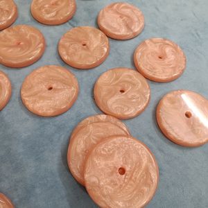 Premium <b>Resin</b> <b>Craft</b> Round Lamp Base Marble Effect Handmade Decorative Display Stand Base for Home Decor Projects - Product Image 1