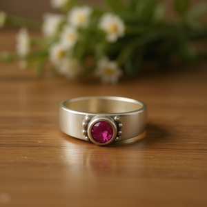 แหวนมอยส์ซาไนต์รูบี้อาเกต 3.6 กรัม - Product Image 3