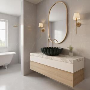 Cuenco de Flores de Mármol Verde Tallado a Mano, Cuenco Decorativo de Piedra Natural, Lavabo de Lujo para Baño, Decoración del Hogar - Product Image 2