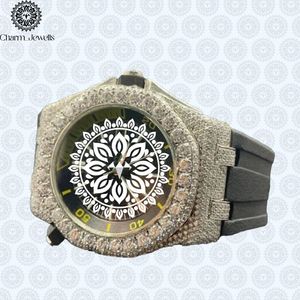 Montre de luxe Charm_Jewells en acier inoxydable, cadran carré, mouvement mécanique analogique, 40 mm, fermoir caché à bouton-poussoir, unisexe, 10 bars - Product Image 2