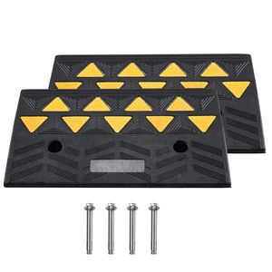 Rampe per Soglie in Gomma Rinforzata da 15 T (33069 libbre) - Confezione da 2, Altezza 5 Pollici, per Vialetti e Carreggiate, con Griglia Stabile - Product Image 1