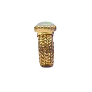 Wedding Wear 925 Sterling Silver <b>Gold</b> Plated Jewelry <b>Opal</b> Gemstone Women Wear Classic <b>Ring</b> - Product Image 4
