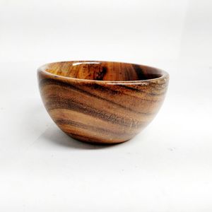 Bol en bois poli durable - Bol de service artisanal écologique pour les fêtes, pour la salle à manger à domicile, design moderne et luxueux, passe au lave-vaisselle - Product Image 5