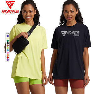 T-shirts de sport respirants à col rond pour femmes 2026 – Manches courtes, doux, pour la course et la gym, avec boutons, écologiques et séchage rapide - Product Image 1