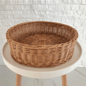 Solid Handmade Flexible Rattan <b>Baskets</b> For <b>Bathrooms</b> Towels And Laundry <b>Storage</b> Durable Natural Rattan <b>Baskets</b> Modern Home Decor - Product Image 4