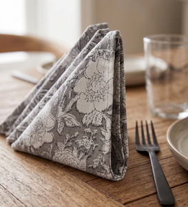 Serviette de table en coton imprimé Bagru, faite à la main, réutilisable, pour la décoration de table de cuisine rustique, serviette de table en coton écologique - Product Image 3