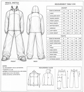 Ensemble d'extérieur streetwear imprimé pour homme noir, veste à capuche zippée coupe-vent et pantalon large, personnalisable OEM - Product Image 4