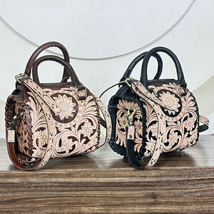 Sacs de voyage en cuir de vachette artisanal à motifs floraux, fermeture éclair, mini sac Speedy, sacs à bandoulière unisexes, vente chaude - Product Image 5