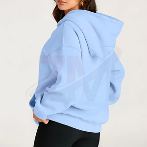 เสื้อฮู้ดแขนยาวผ้าฟลีซคอตตอน 100% คุณภาพดี ยี่ห้อสั่งทำได้ ขายดี ราคาส่ง 450 GSM ระบายอากาศได้ดี สำหรับผู้หญิง - Product Image 2