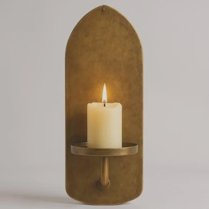Applique murale de luxe en laiton, porte-bougie de forme ovale, résistante à la chaleur, éclairage professionnel, décoration intérieure - Product Image 3