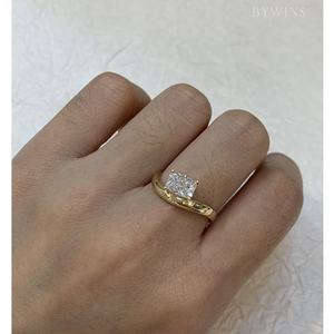 แหวนเพชรทรงสวยหรู ประดับเพชรแล็บโกรว์ รับรองโดย IGI สี D E F ความสะอาดระดับ VVS VS ตัวเรือนทองคำ ทองชมพู ทองขาว เงิน - Product Image 1