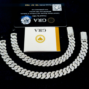 Hiphop Unisex 925 Sterling <b>Silver</b> Gold Plated Round Brilliant Moissanite Link <b>Chain</b> Necklace GRA Certified Wedding Gift Jewelry - Product Image 4