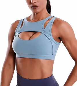 Custom Design Women Sports <b>Bra</b> Cutout Crop Workout Top with Removable Padded <b>Cups</b> Training Yoga Active Wear Girls <b>Bra</b> - Product Image 4