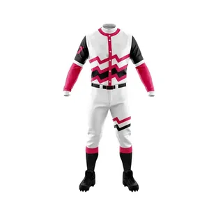 Ensemble de maillots et pantalons de baseball personnalisés en gros, uniforme de baseball par sublimation, vêtements de sport respirants pour équipes, fournisseur - Product Image 5
