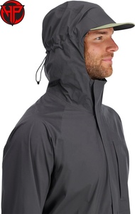 Veste de pluie d'été pour le golf, imperméable et légère, avec col montant, fermeture éclair, manches amovibles, design pliable - Product Image 4