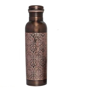 Designer <b>Copper</b> <b>Bottle</b> for <b>Drinking</b> Water with Premium Look Suitable for Personal Use and Special Occasion - Product Image 1