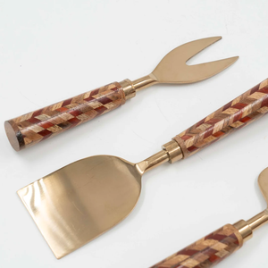 4 <b>Cheese</b> <b>Knives</b> <b>Set</b> <b>Cheese</b> Cutlery Steel Stainless <b>Cheese</b> <b>Knives</b> <b>Set</b> Stainless With Wood Handle - Product Image 5