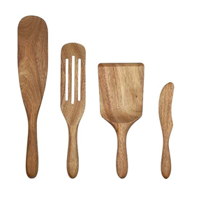 Ensemble de 3 spatules en bois, cuillères pour la cuisine, outils de cuisson, spatule en bois naturel artisanal, cuillère, bâtonnet à remuer - Product Image 6