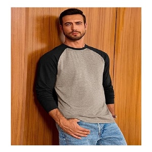 T-shirts pour hommes de haute qualité, luxueux, élégants, à col rond, décontractés, à manches longues, fabriqués au Bangladesh. - Product Image 2