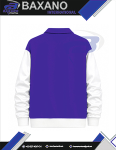 Zeta Phi Beta Sorority Zee Phi Varsity <b>Jacket</b> Blue & <b>White</b> Patch Embroidery Color Block Zipper Front Logo Women Baseball <b>Jacket</b> - Product Image 6