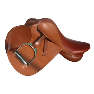 Selle d'équitation en cuir de vachette de haute qualité, personnalisable avec logo, style anglais, avec arceau en bois, toutes tailles disponibles - Product Image 3