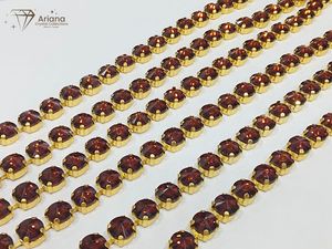 ARIANA Premium Cadena de Cristales de Imitación de 10 mm, Adorno de Cristal Indicolite, Topacio Colorado, Topacio Ahumado, Accesorios para Costura y Manualidades - Product Image 6