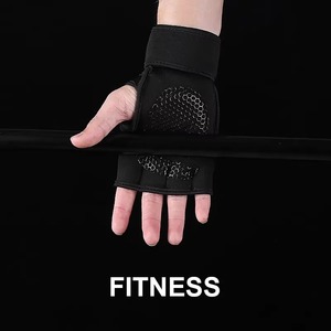 2026 Customized Neoprene Non-Slip Fingerless Half Finger Gym <b>Gloves</b> for <b>Weight</b> Lifting Workout Fitness Unisex - Product Image 4