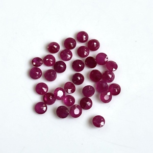 Rubíes naturales de Mozambique de 2MM, 3MM y 4MM, corte redondo, piedras preciosas sueltas, grado AAA, piedra de rubí natural para la fabricación de joyas, precio al por mayor. - Product Image 5