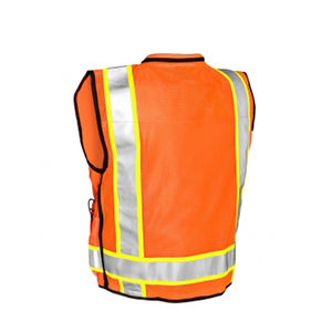 Gilet de sécurité haute visibilité ANSI Classe 1 en polyester imperméable avec LED clignotante, sur mesure, matériau réfléchissant de haute qualité, logo personnalisé - Product Image 6
