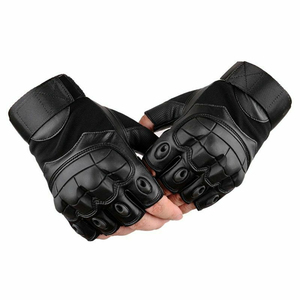 Guantes de Gimnasio Transpirables de Medio Dedo de Cuero para Levantamiento de Pesas, Fisicoculturismo, Entrenamiento Deportivo y Ejercicio - Unisex - Product Image 5