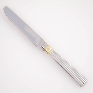 Juego de Cuchillos de Cena de Acero Inoxidable Chapado en Oro de Alta Calidad, Cuchillos de Mesa con Mango Moderno en Espiral para Hotel, Boda, Restaurante, Cubertería - Product Image 5