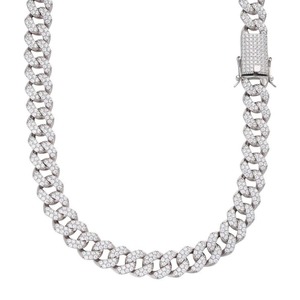 Collar de cadena cubana con diamantes brillantes de proveedor indio para hombre, joyería de moda hip hop premium con incrustaciones de diamantes, disponible para la venta. - Product Image 1