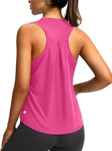 Camiseta sin mangas básica para mujer, de algodón suave elástico acanalado, ajuste casual y ceñido, top de verano, chaleco de moda para entrenamiento, gimnasio y yoga. - Product Image 4