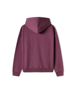 Sweat-shirt à capuche zippé en coton violet pour homme, coupe classique, décontracté, en molleton, couleur unie, pour l'automne et l'hiver - Product Image 3