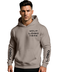 Unisex Hooded Sweatshirt 100% Cotton French Terry Regular Fit Casual Autumn Wear Printed Logo Front Customizable OEM Made - Product Image 4