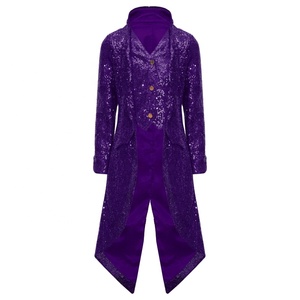 เสื้อโค้ทตัวยาวปักเลื่อมสำหรับเด็กผู้ชาย6-16แจ็กเก็ตหางยาวสไตล์วินเทจเครื่องแต่งกายสำหรับการเต้นของเด็ก - Product Image 4