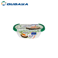 220ml LOGOTIPO personalizado Envasado de alimentos Inyección Recipiente de plástico Helado Mantequilla Salsa Caja de queso con tapa