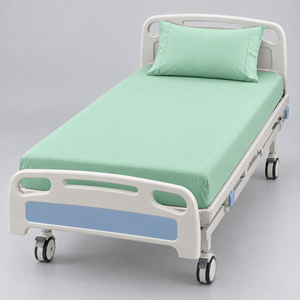 Ensemble de literie d'hôpital de qualité supérieure, durable, réutilisable, léger, 400TC, écologique, personnalisable, draps de lit médicaux - Product Image 1