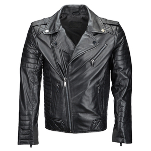 HighQuality ODM OEM Customized Men's Slim Fit Genuine Leather Biker <b>Jacket</b> Mandarin Collar <b>Winter</b> Motorcycle Fashion Coat - Product Image 1