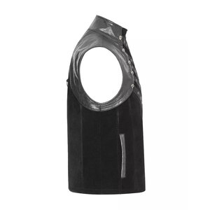 เสื้อกั๊กหนังเทียมสไตล์โกธิคพังก์สำหรับผู้ชาย ขายดี ตกแต่งด้วยกระดุมโลหะ สายรัดแบบดีริง ซิปหน้า รุ่น 2026 - Product Image 2