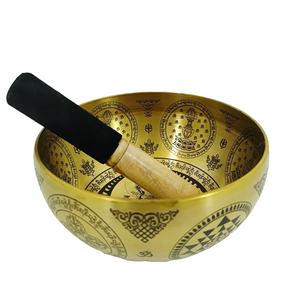 Cuenco tibetano de latón hecho a mano para meditación, yoga, sanación con sonido y atención plena - Product Image 1