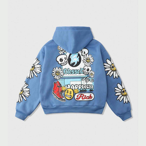 เสื้อฮู้ดพิมพ์ลายกราฟิก Glory Custom ดีไซน์ใหม่ ผ้าฝ้าย 100% คุณภาพพรีเมียม รับผลิตแบบ OEM ขายส่งสำหรับสตรีทแวร์ - Product Image 2