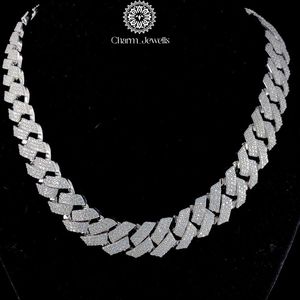 Charm_Jewells <b>Statement</b> <b>Necklace</b> 925 Silver 14K Gold Plated Moissanite Ball Hiphop Link Chain IGI Certified Party Unisex Luxury - Product Image 2