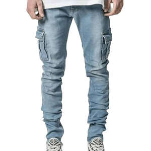 Pantalones Vaqueros Cargo Ajustados para Hombre, con Tirantes, Estilo Hip Hop, Ropa Urbana - Product Image 2