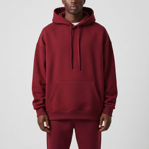 Sudadera de Forro Polar para Hombre, de Primera Calidad, para Otoño e Invierno, Lisa, Bordada, con Logotipo Personalizado, Estilo Urbano, 100% Algodón, Lavada con Piedras - Product Image 3