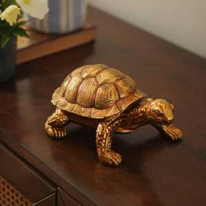 Handcrafted Modern Turtle Figurine Feng Shui Animal Sculpture Tabletop Decor for Living Room Baptism Gift - Product Image 3
