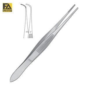 Pinzas Graefe completamente curvadas y dentadas para cirugía general, instrumento quirúrgico manual con certificación CE Clase I - Product Image 1