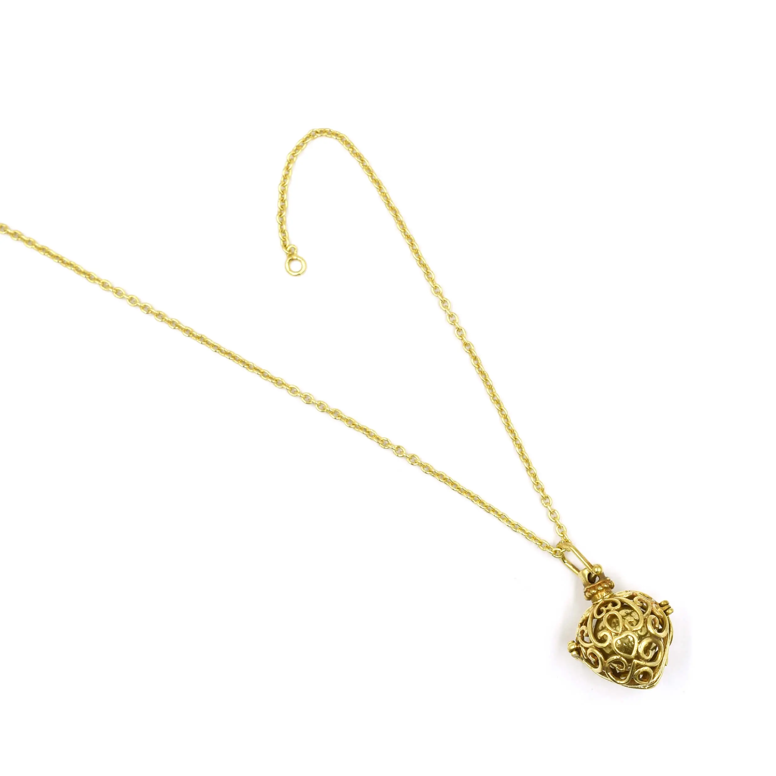 Wonderful necklace open locket music sound heart pendant high finished brass jewelry 18k gold plated waterproof jewelry gift mom